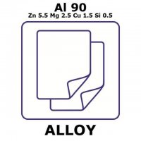 Aluminum alloy 7075, Al90Zn5.5Mg2.5Cu1.5Si0.5 