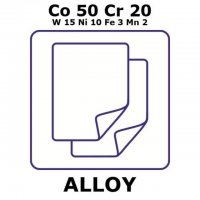 Cobalt-chromium-tungsten-nickel-iron-manganese alloy, Co50Cr20W15Ni10Fe3Mn2 