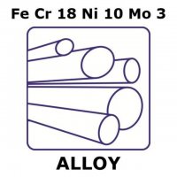Stainless Steel - AISI 316 alloy, FeCr18Ni10Mo3 GF12220153-1EA