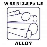 Tungsten-nickel-iron alloy, W95Ni3.5Fe1.5 GF86612003-1EA