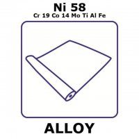 Waspaloy - heat resisting alloy, Ni58Cr19Co14MoTiAlFe GF03620887-1EA