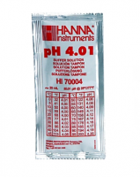 Буферный раствор pH 4,01, 25 пакетиков по 20 мл, сертификат анализа HI70004C Hanna HI70004C